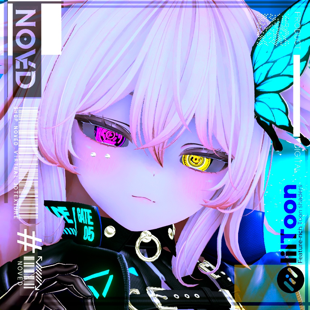 【Cyber HeXeYE/サイバーヘクセ】Eye animation HD texture+3Types BaseColor's