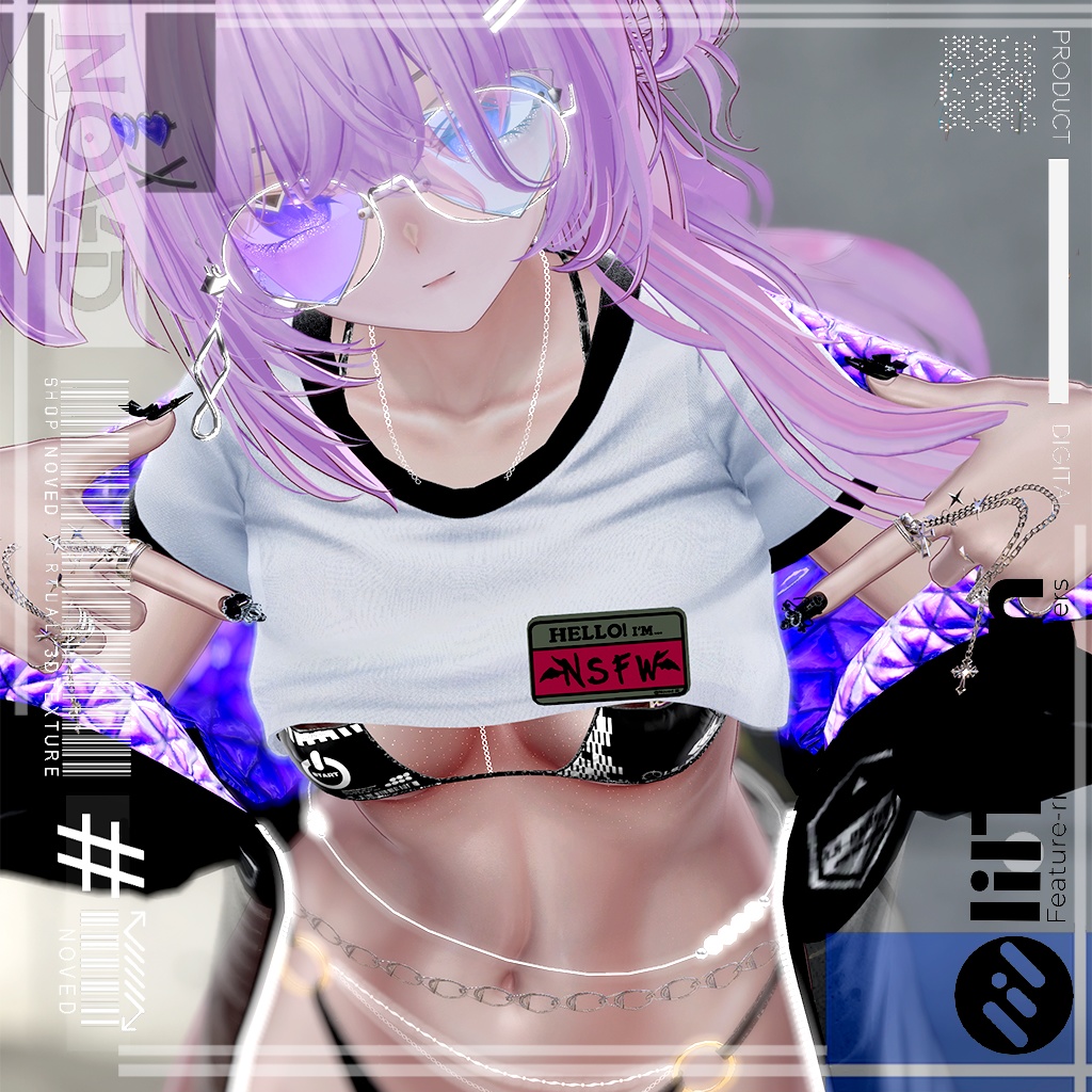 【Nsfw and Sfw Tag Pin/NSFWおよびSFWタグピン】+どのアバターにも調整可能