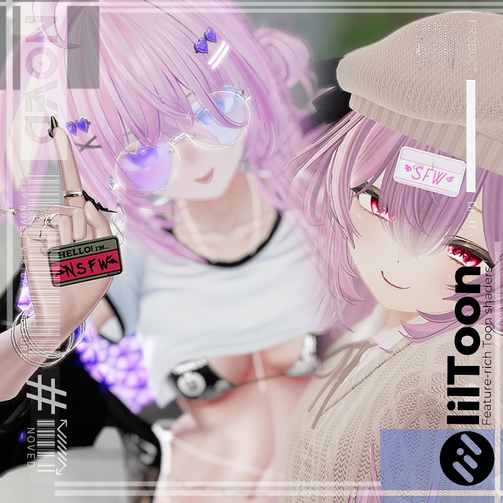 【Nsfw and Sfw Tag Pin/NSFWおよびSFWタグピン】+どのアバターにも調整可能