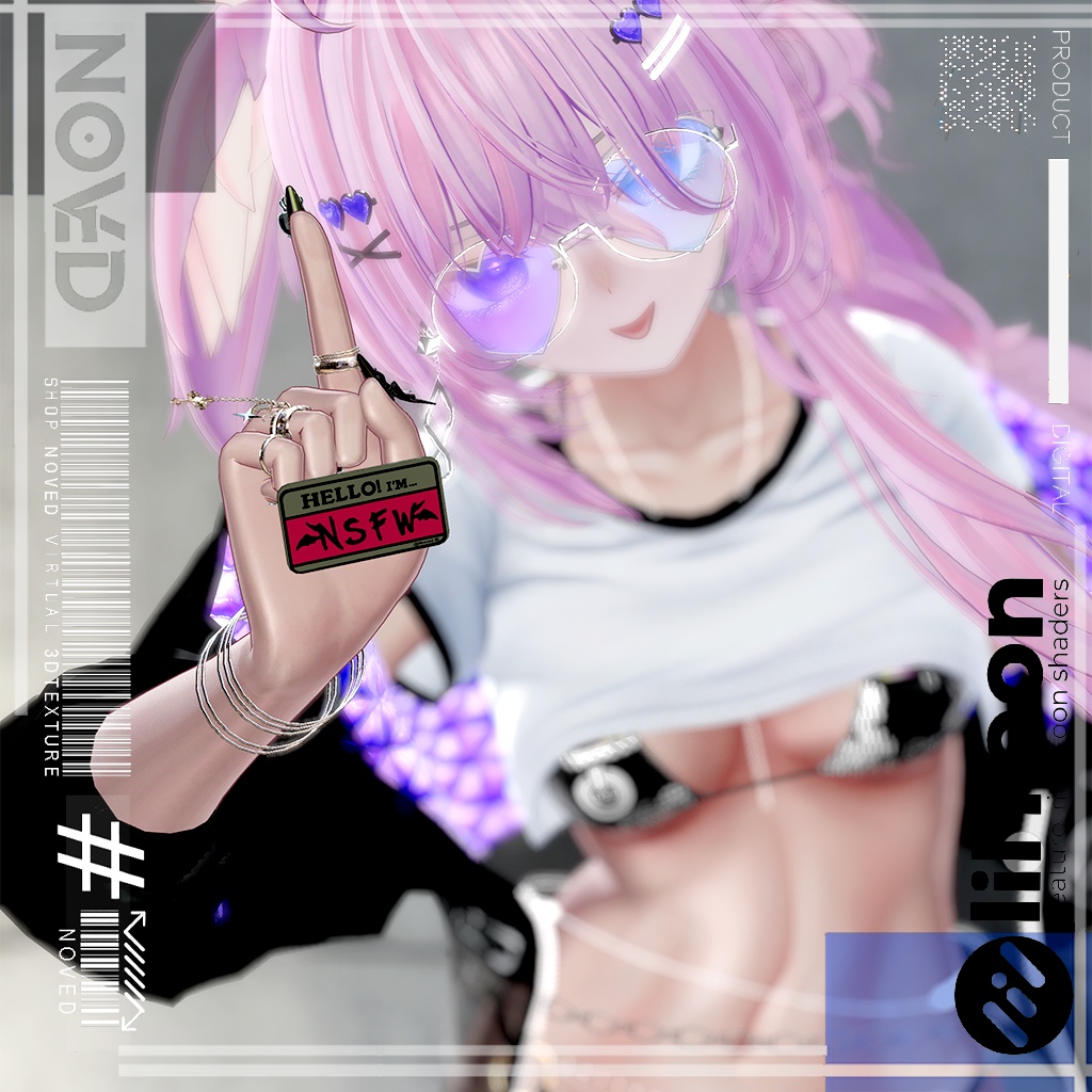 【Nsfw and Sfw Tag Pin/NSFWおよびSFWタグピン】+どのアバターにも調整可能