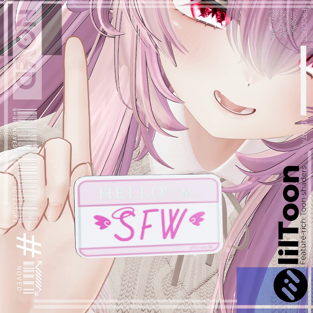 【Nsfw and Sfw Tag Pin/NSFWおよびSFWタグピン】+どのアバターにも調整可能