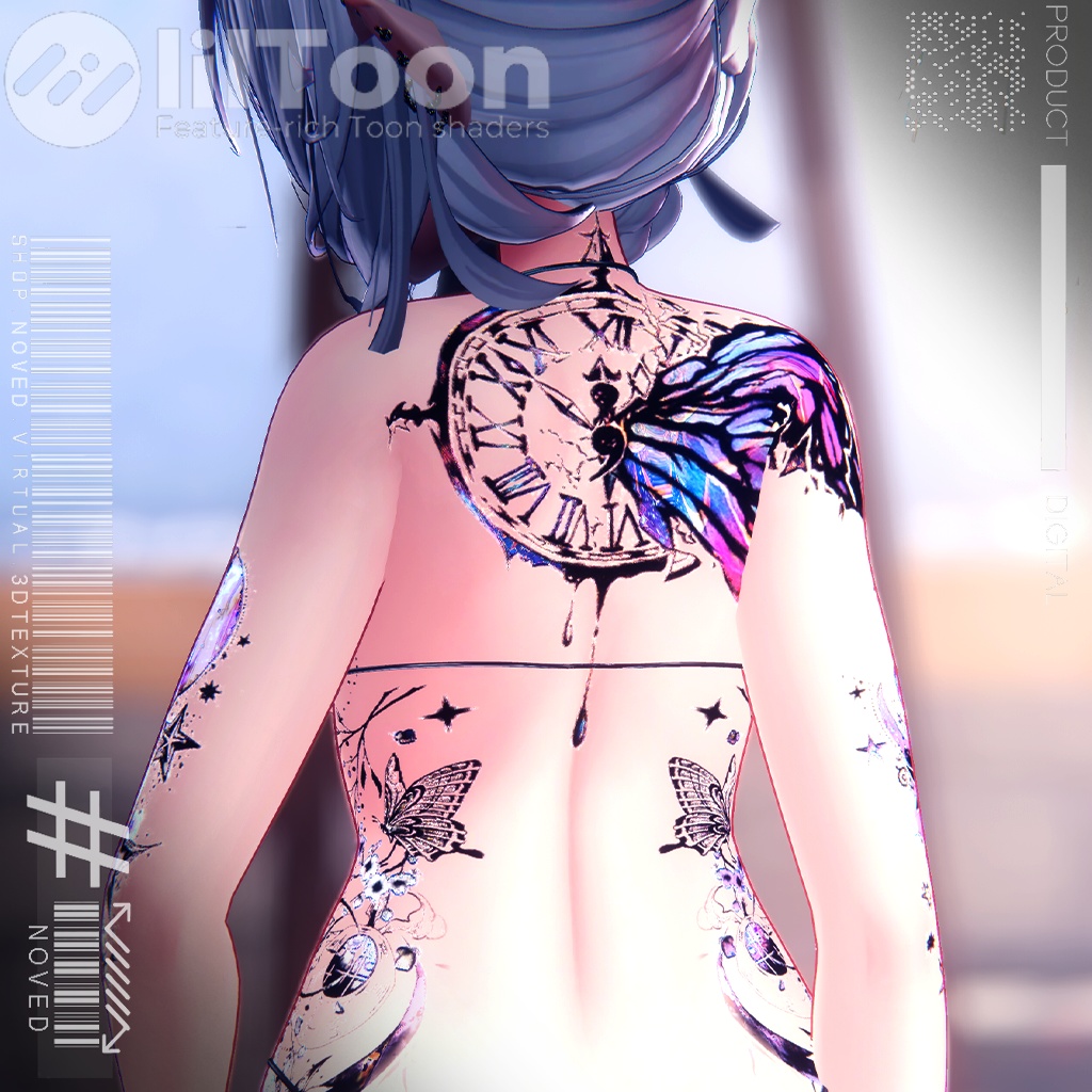 🌸蝶ClockButterfly🌸 4k Textures 時計の蝶* /HD