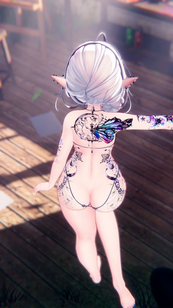 🌸蝶ClockButterfly🌸 4k Textures 時計の蝶* /HD