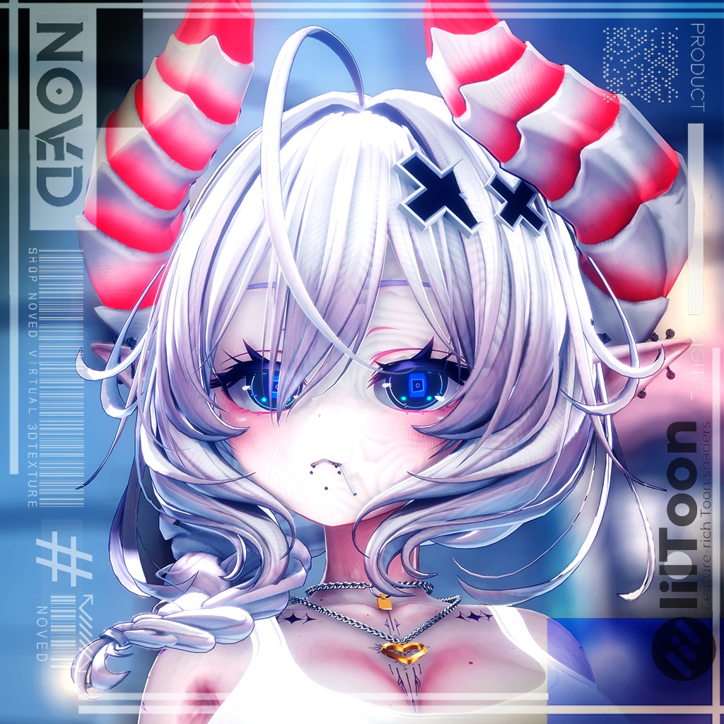 【Cyber HoloPulseV2/サイバーホロパルス】Eye animation HD texture+5Types BaseColor's