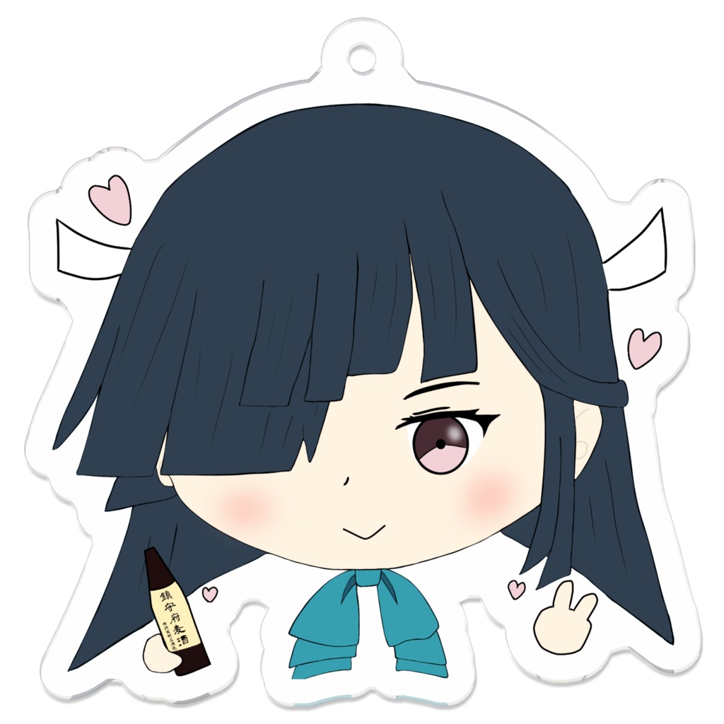 早霜お顔キーホルダー