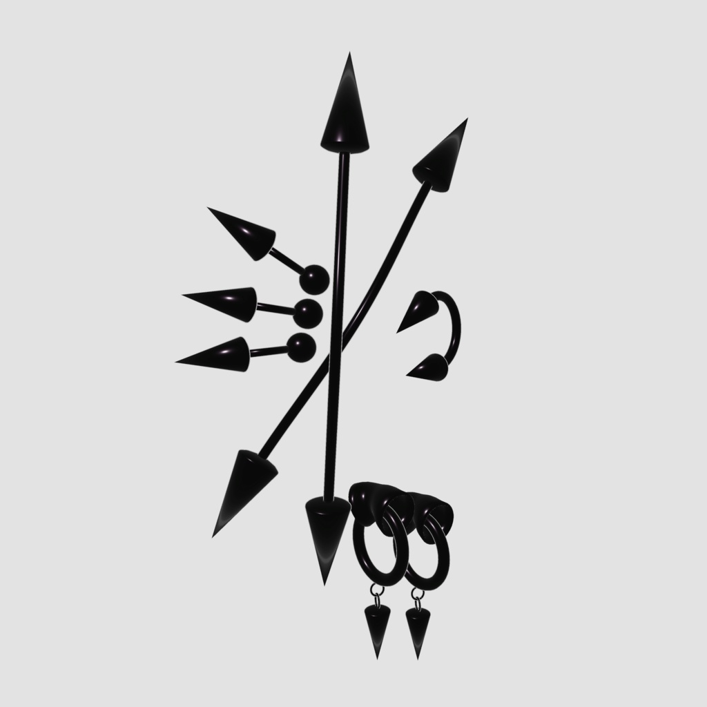 【水瀬対応】Great Spike Earrings ver minase