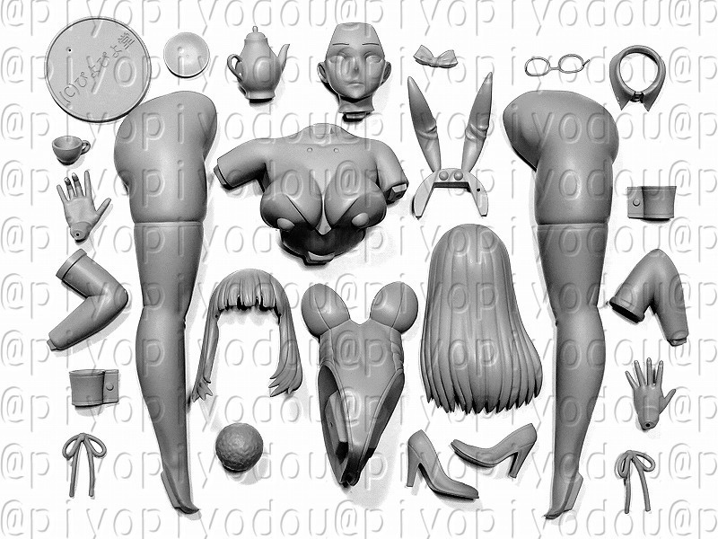 ぴよぴよ堂オリジナル 鞘花さん ガレージキット