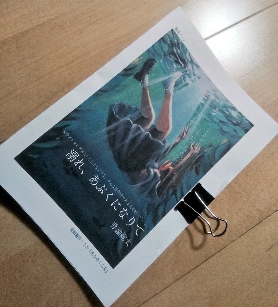 《ZINE》情念ノート/溺れ、あぶくになりて