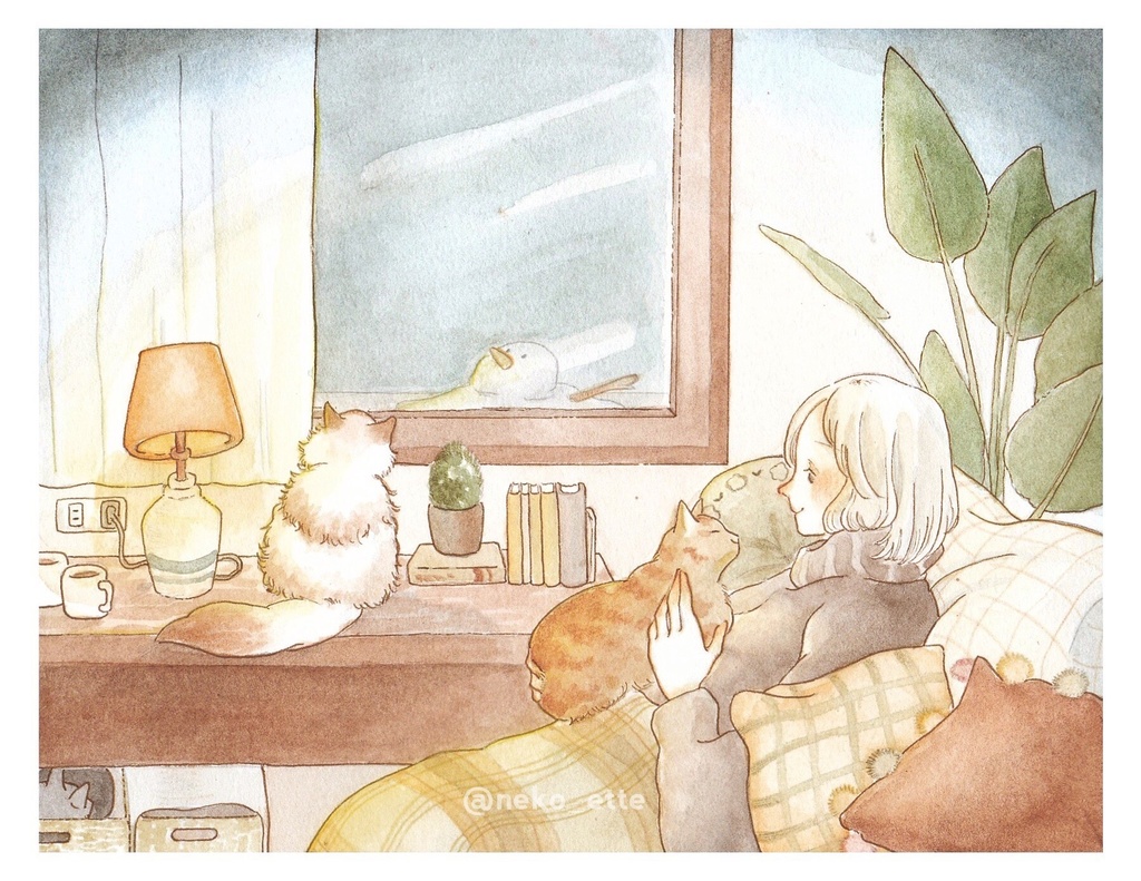 水彩原画 「ここにあるぬくもりを」