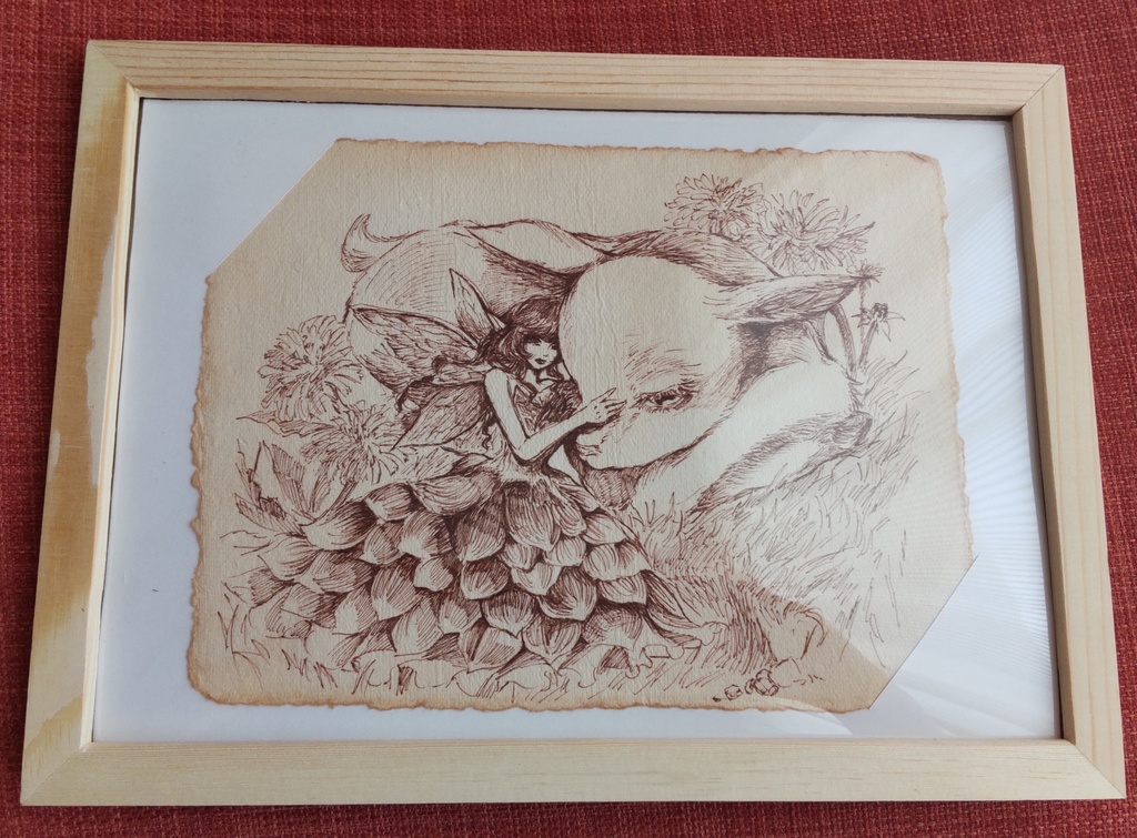 ペン画『妖精(2)』原画