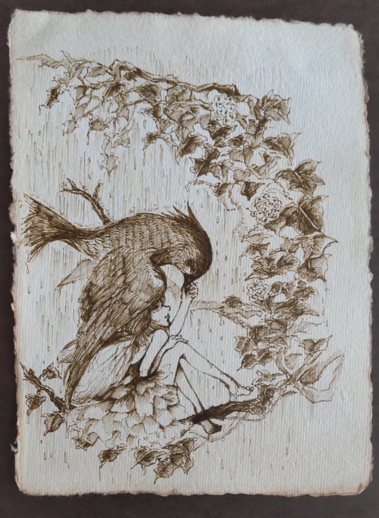 ペン画『妖精(3)』原画