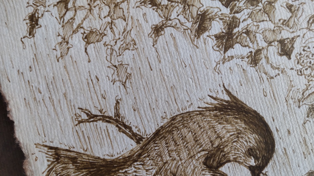 ペン画『妖精(3)』原画