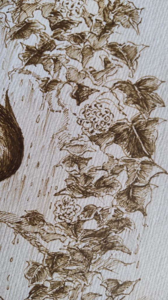 ペン画『妖精(3)』原画