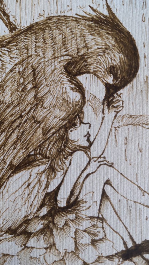 ペン画『妖精(3)』原画