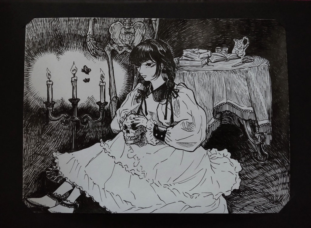 アナログ原画『Sorry to keep you waiting』