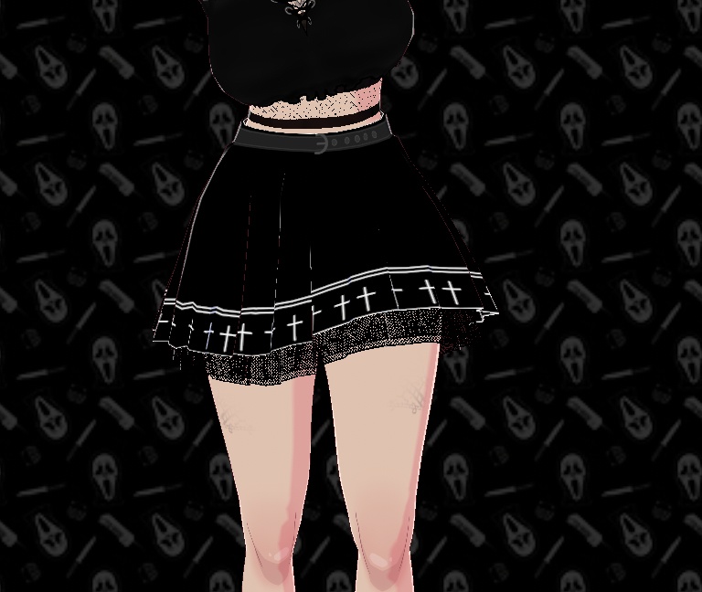 VRoid Goth Cross Skirt