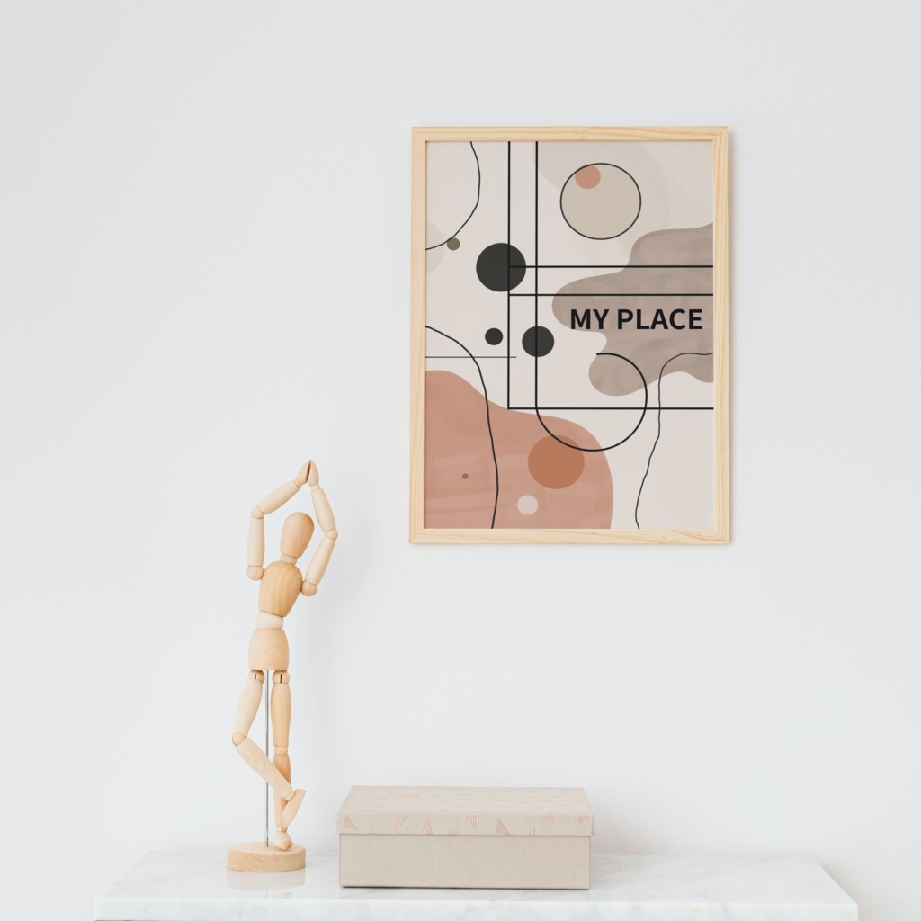北欧抽象画ポスター 『MY PLACE』