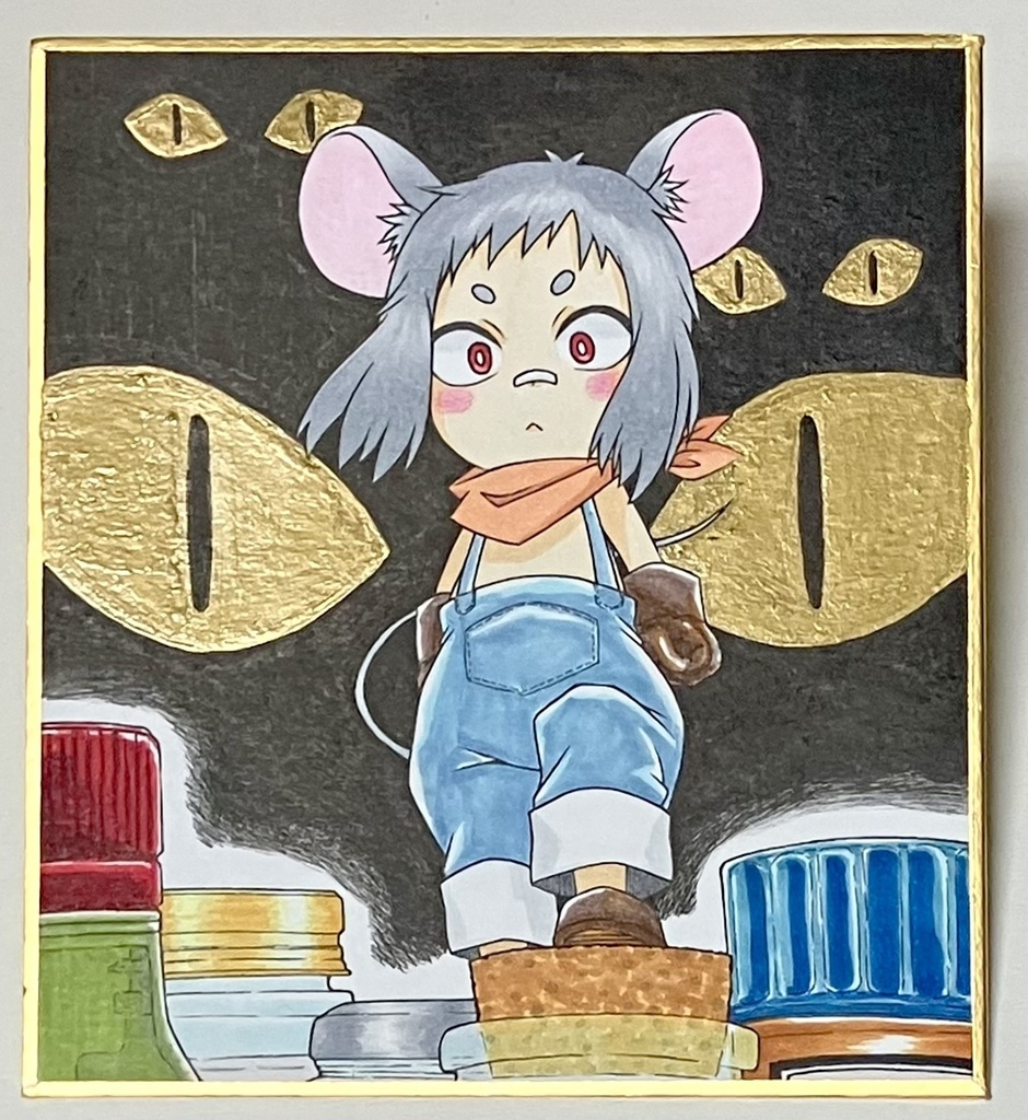 【創作キャラ】擬人化  手描きイラスト 色紙