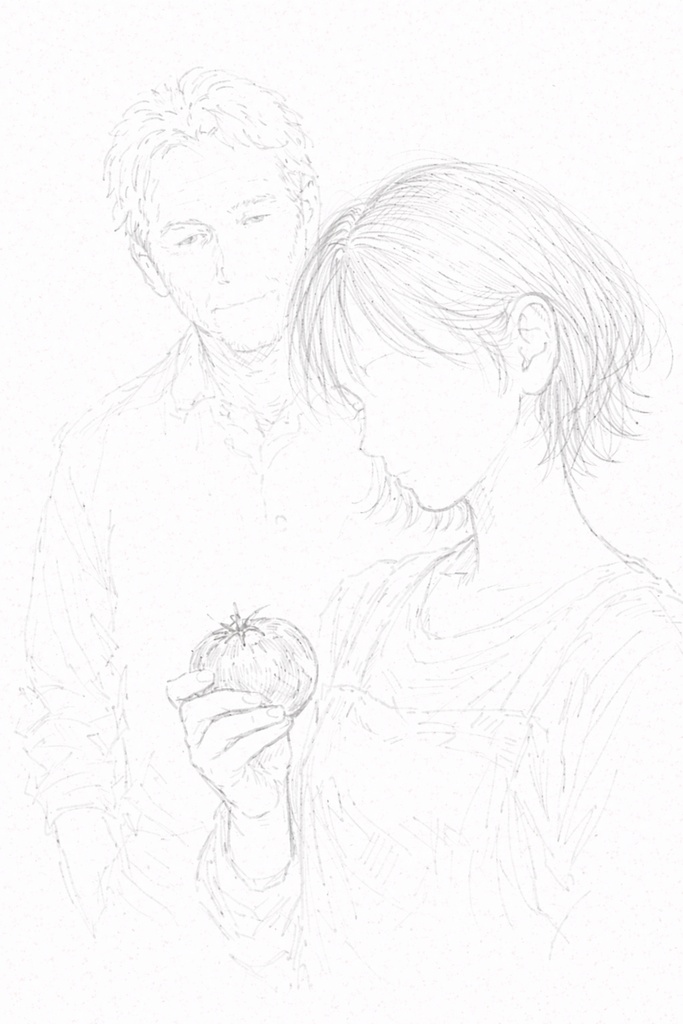 堕ちたトマト。剥けて、濡れて……。