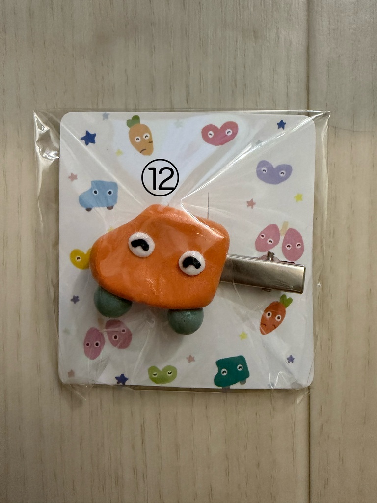 しまぼうの前髪クリップ くるまちゃん
