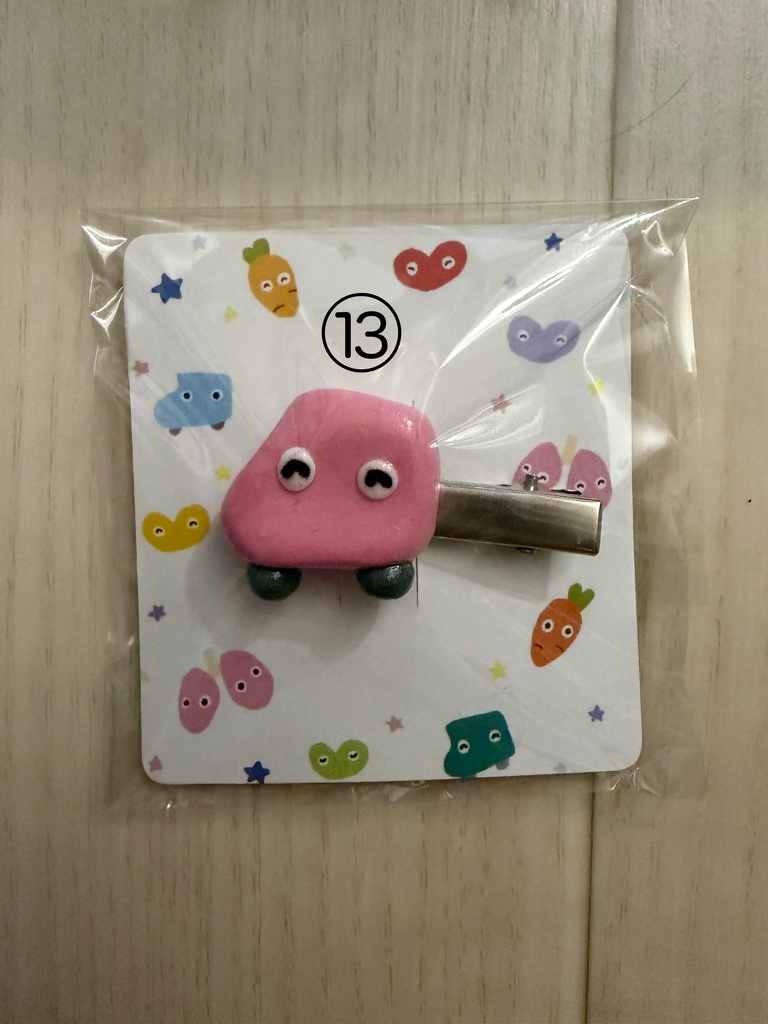 しまぼうの前髪クリップ くるまちゃん