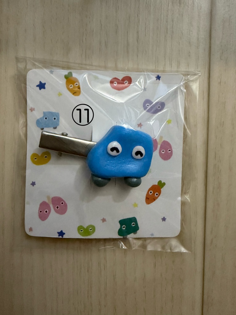 しまぼうの前髪クリップ くるまちゃん