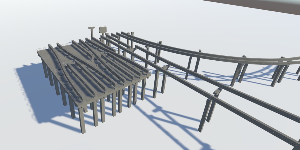 【3Dモデル】N2100系モノレール+レールセット