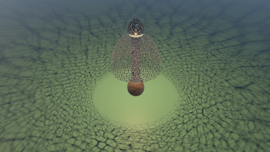 キヌガサタケのランプ【VRChat向けギミック付き】