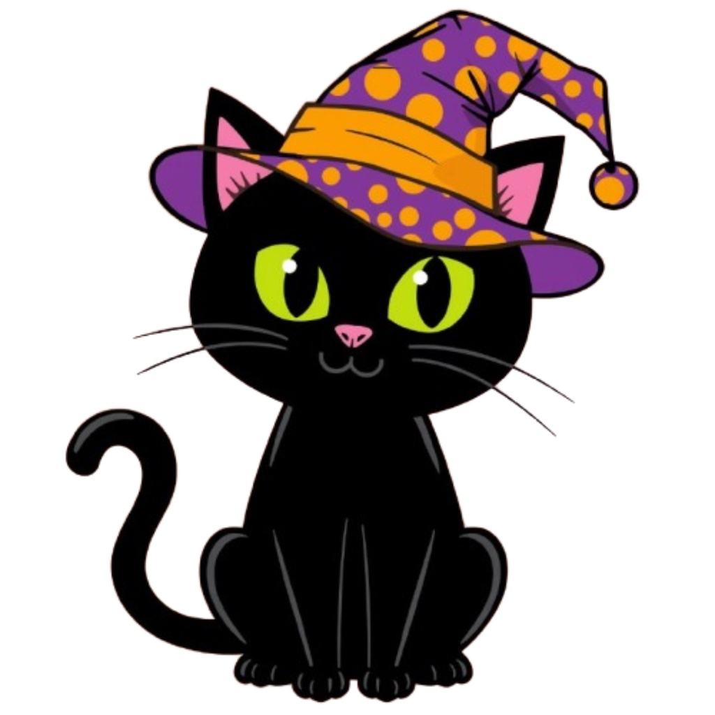 ポップでカラフルなハロウィンクリップアートセット(全12種)