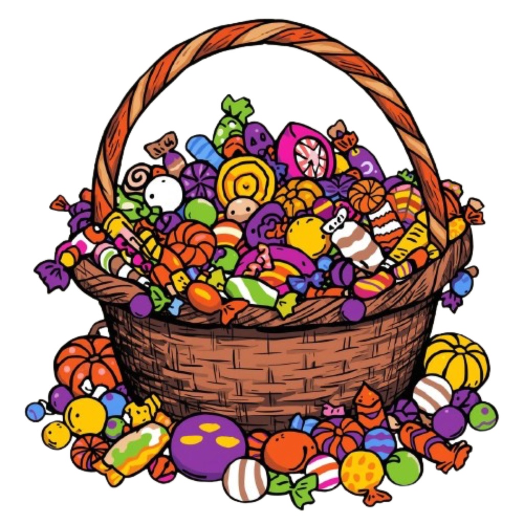 ポップでカラフルなハロウィンクリップアートセット(全12種)