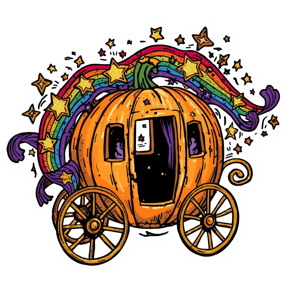 ポップでカラフルなハロウィンクリップアートセット(全12種)