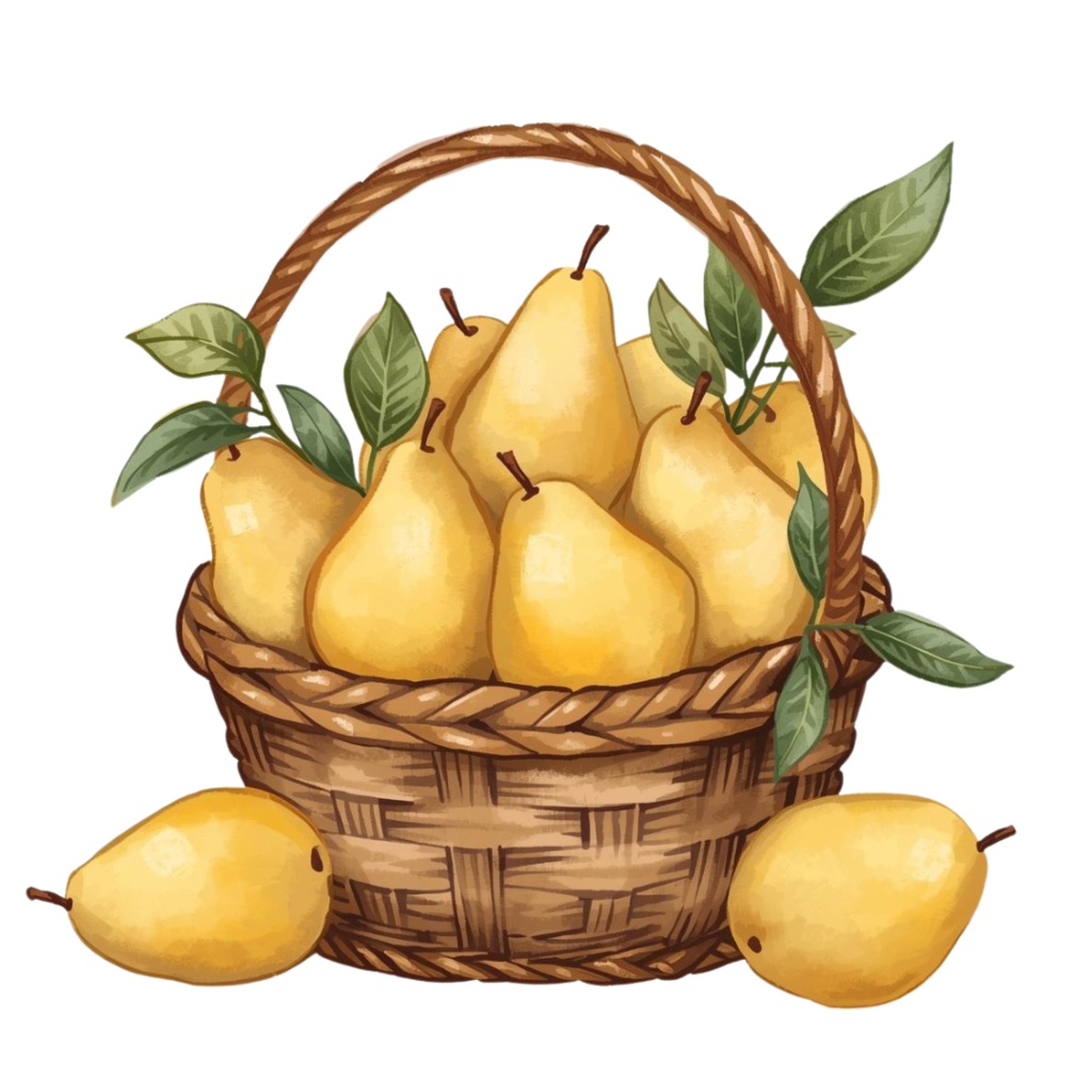 秋の果物 × カフェ風クリップアートセット