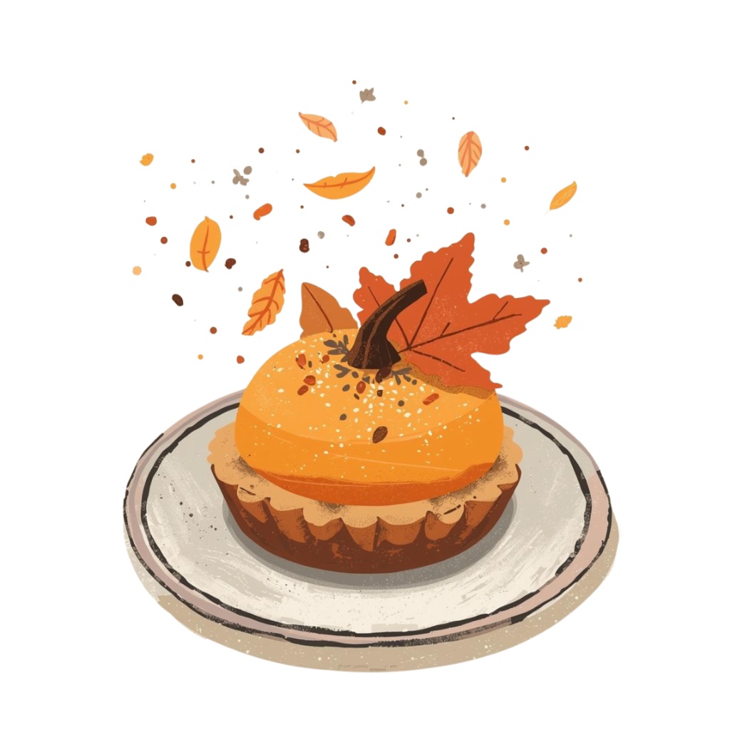 秋のカフェスイーツクリップアートセット