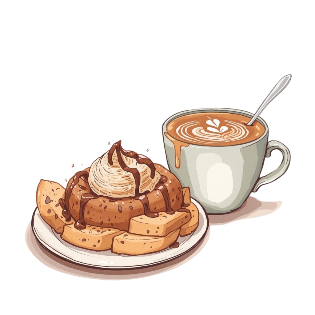 秋のカフェスイーツクリップアートセット