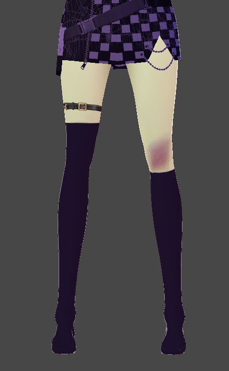 uneven purple socks