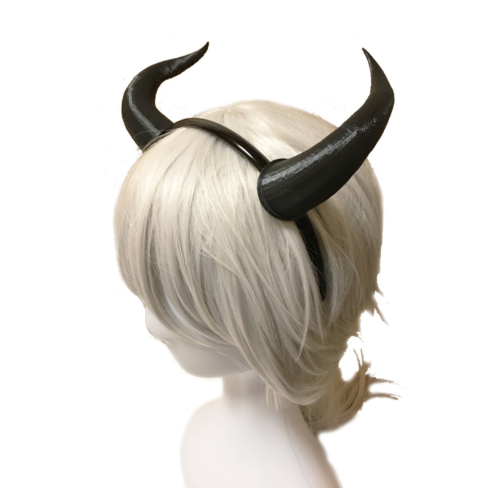 悪魔の角 4型 ハロウィン コスプレ 仮装 カチューシャ付き (2タイプ)