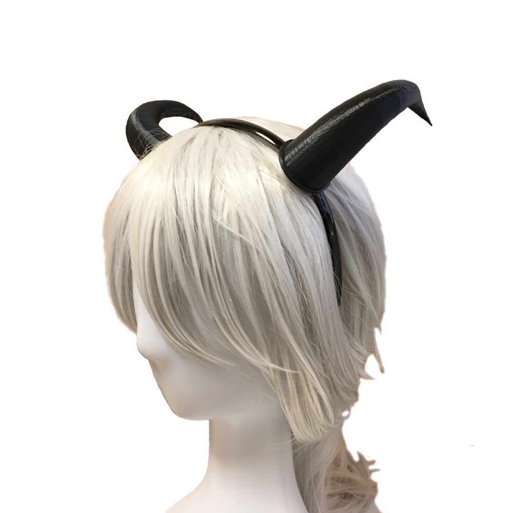 悪魔の角 4型 ハロウィン コスプレ 仮装 カチューシャ付き (2タイプ)