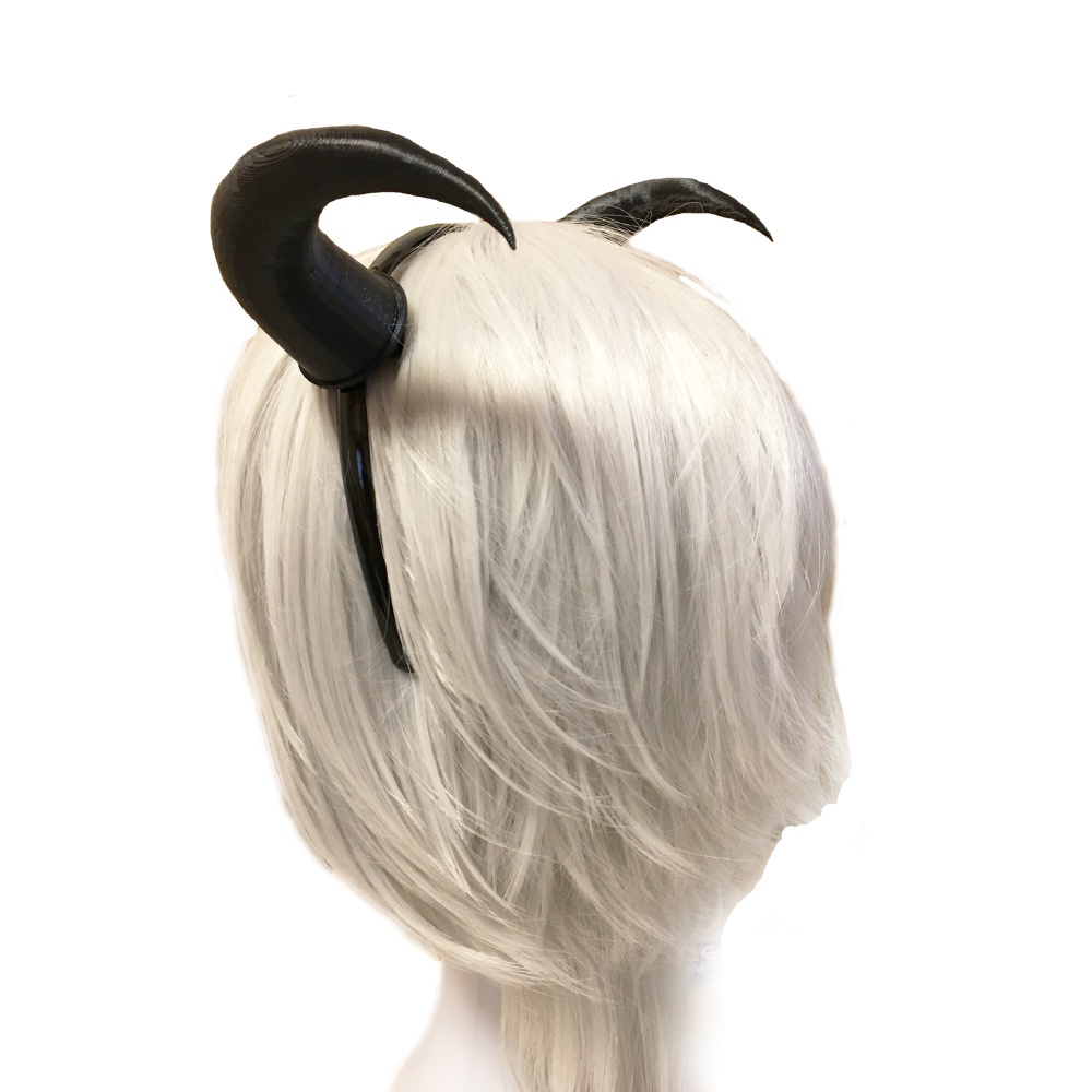 悪魔の角 4型 ハロウィン コスプレ 仮装 カチューシャ付き (2タイプ)