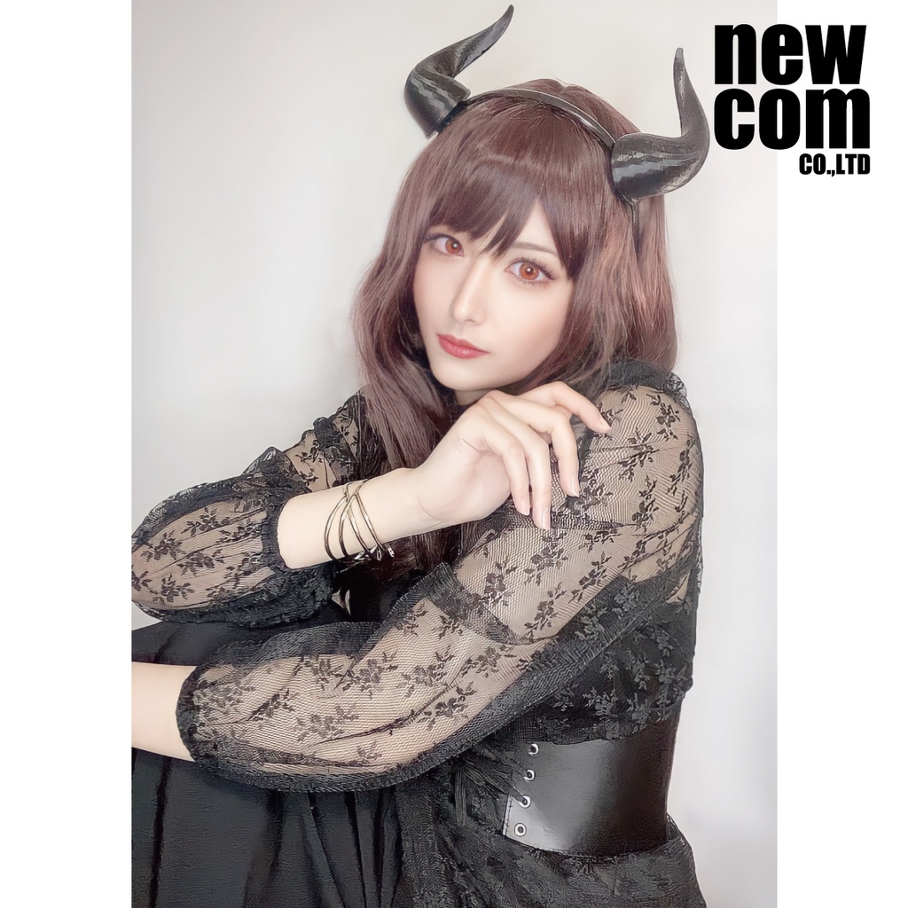 悪魔の角 6.1型 ハロウィン コスプレ 仮装 カチューシャ付き