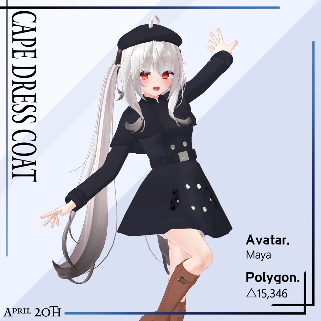 [VRCHAT] Maya Cape Dress Coat・舞夜 ケープドレスコート