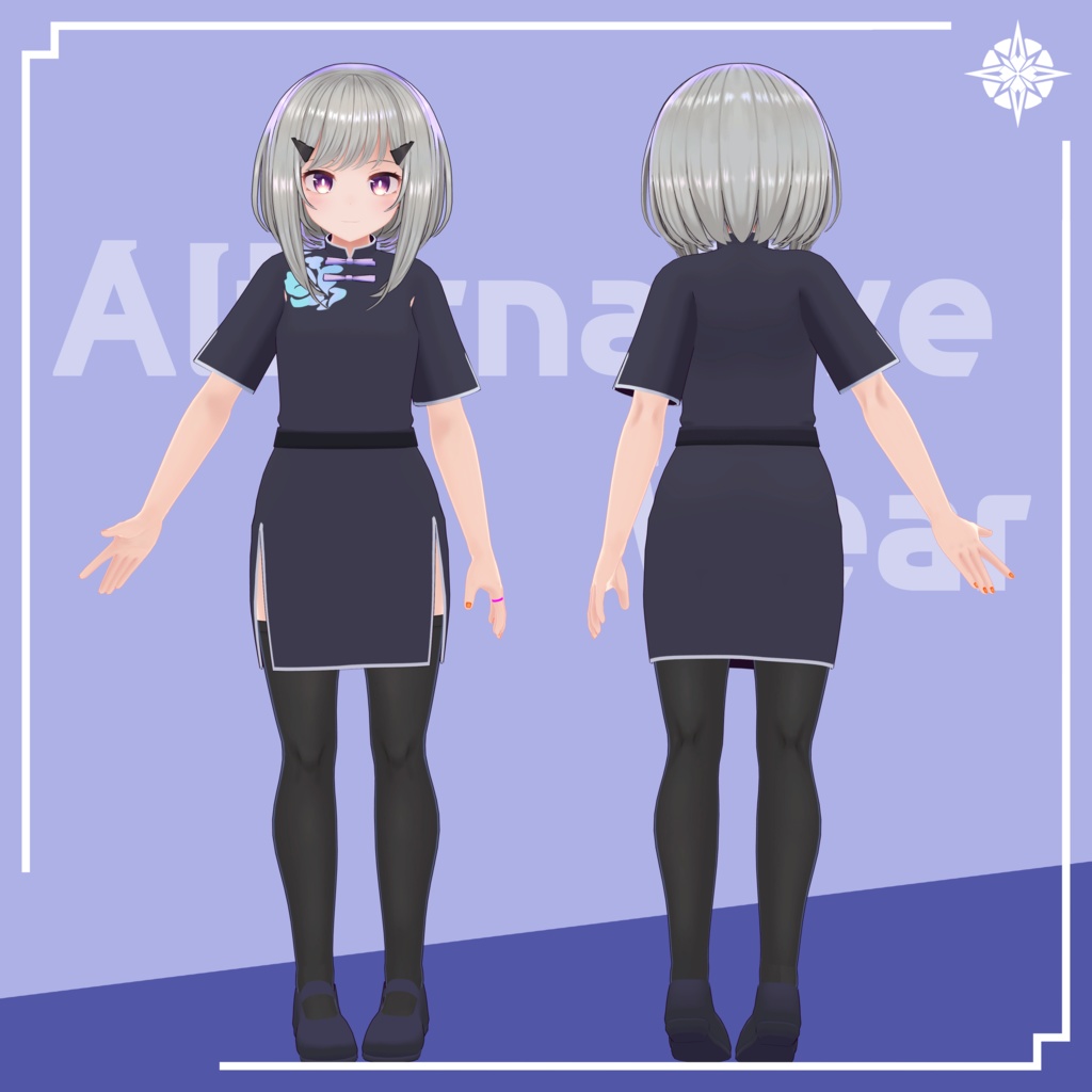 【VRC想定】 Rainy ChinaDress -YoungShun .ver-