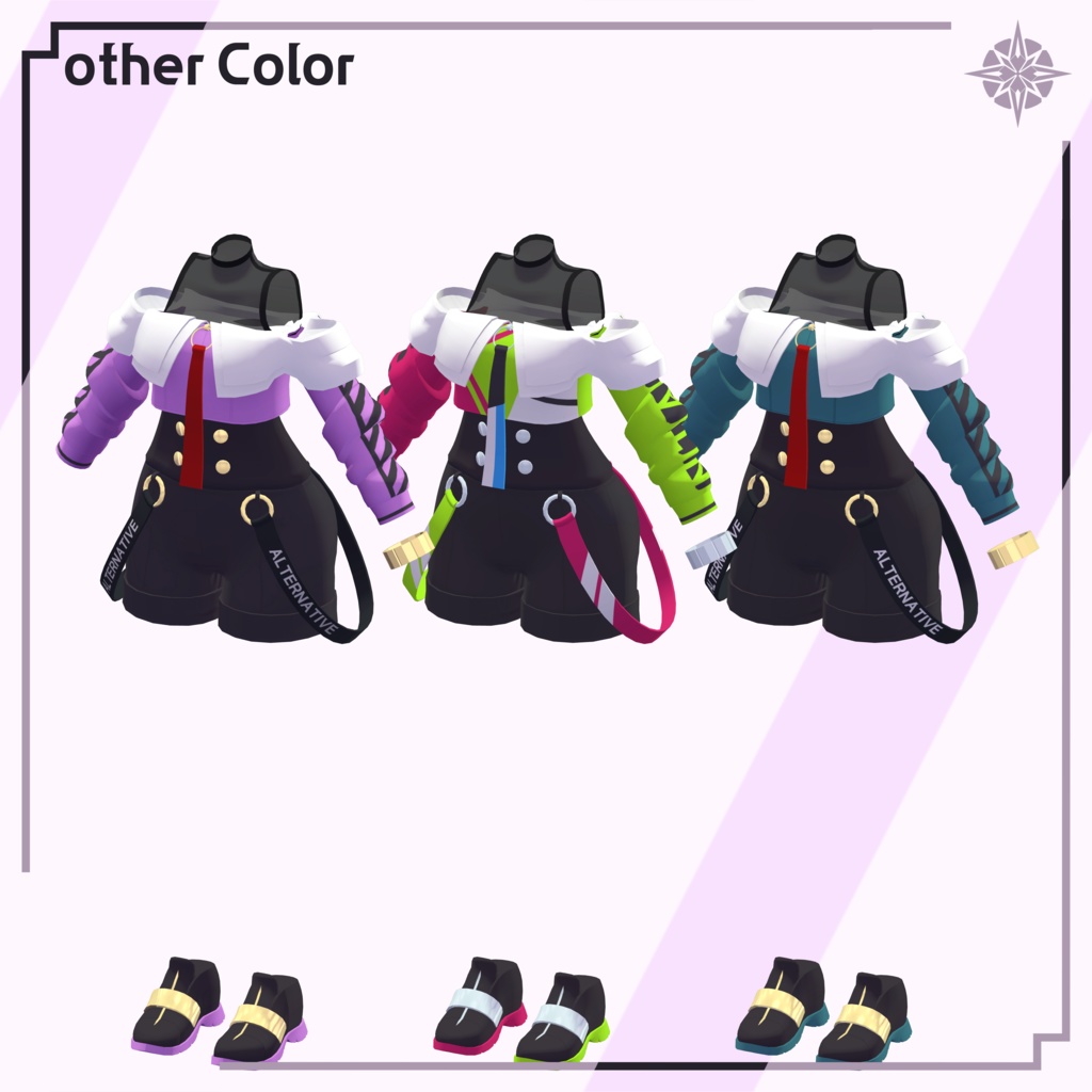 【VRC想定】 セレスティア Off Shoulder Costume