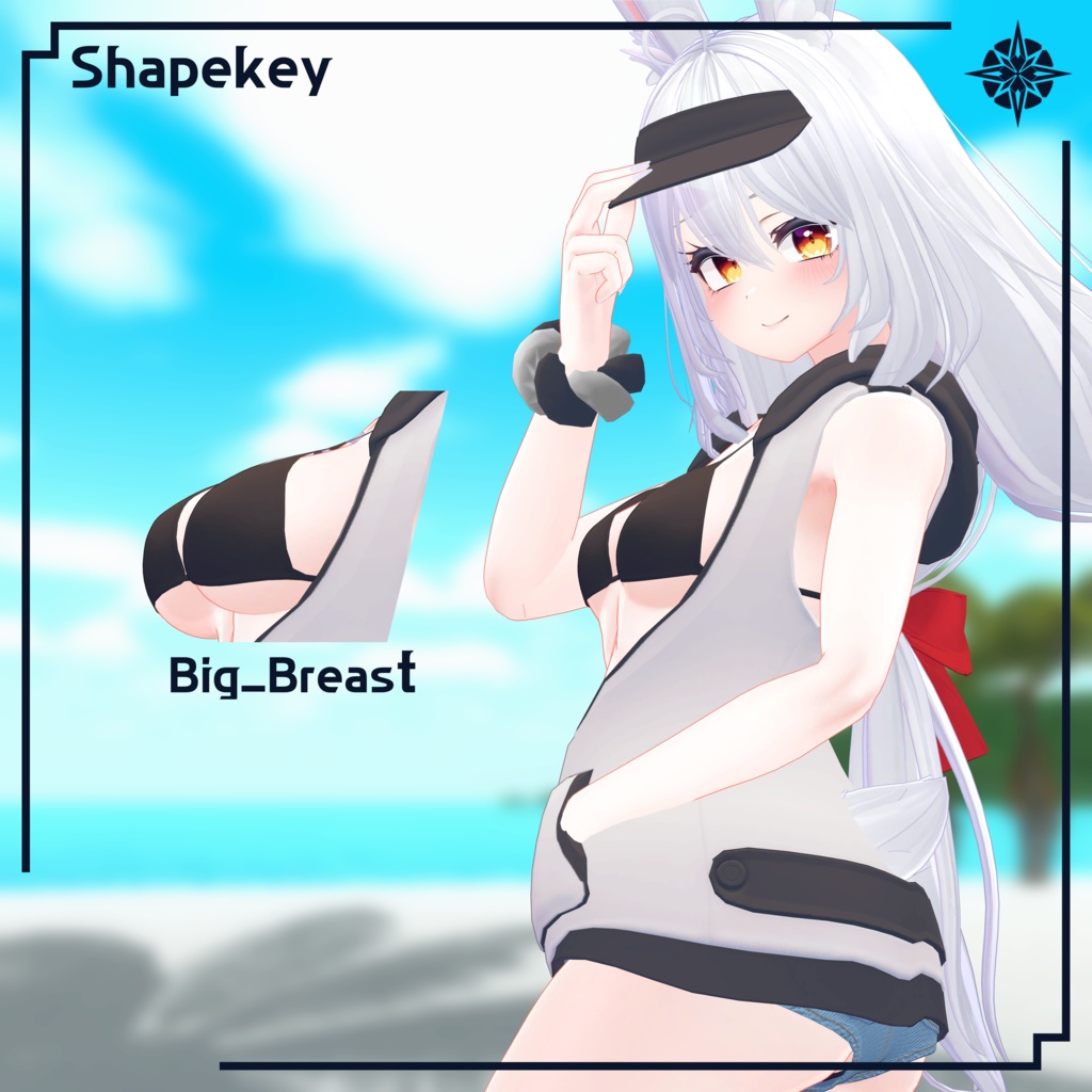 【VRC想定】サマークラウド (Bikini&Vest) 【卯月用】