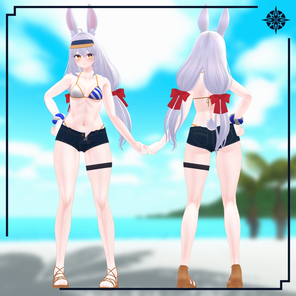 【VRC想定】サマークラウド (Bikini&Vest) 【卯月用】