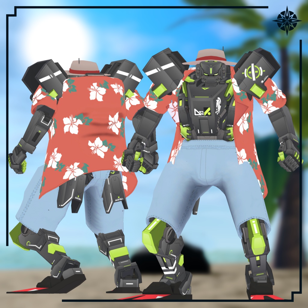 【VRC想定】サマークラスター(Casual Bikini)【チェック&ナイト】