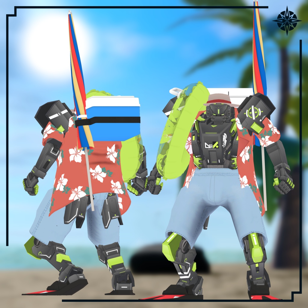 【VRC想定】サマークラスター(Casual Bikini)【チェック&ナイト】