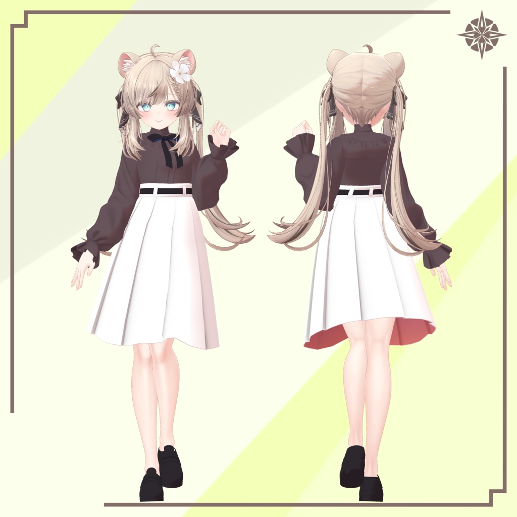 【VRC想定】ソワレ·フリル·ドレス 「マヌカ用」