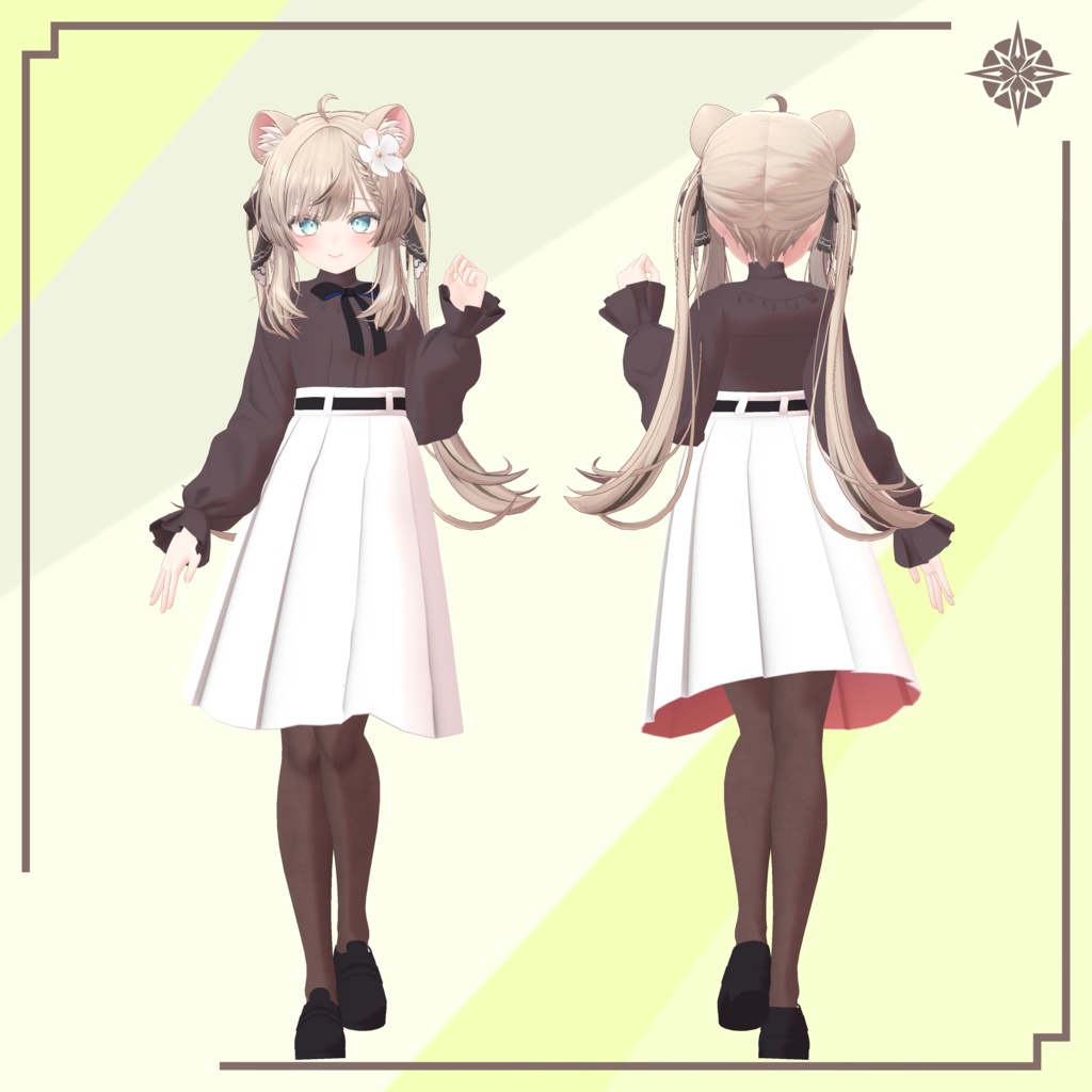 【VRC想定】ソワレ·フリル·ドレス 「マヌカ用」