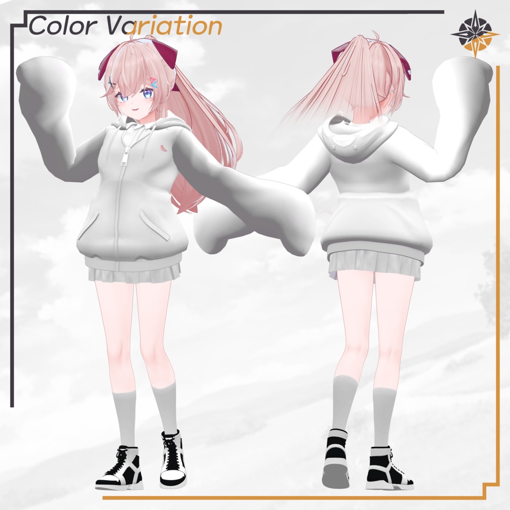 【VRC想定】Penguin Hoodie 【ペルラ用】