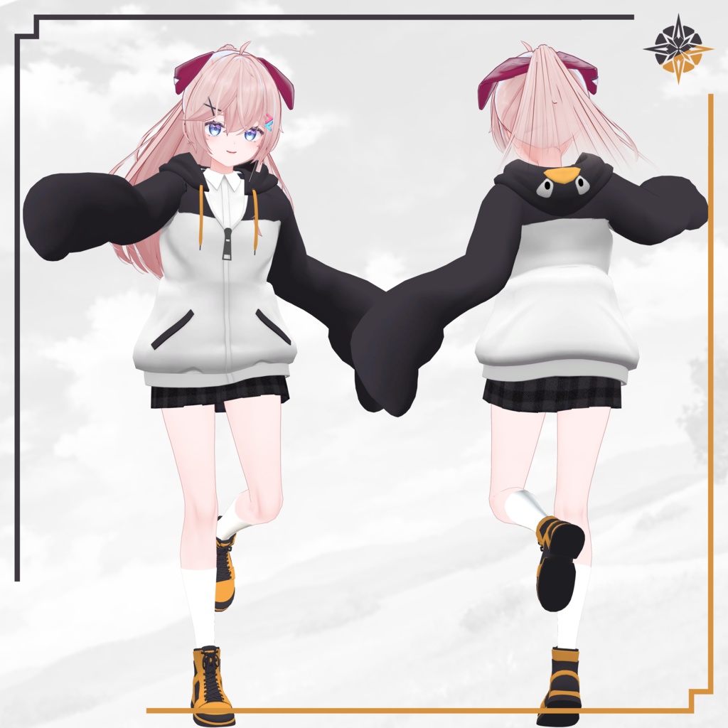 【VRC想定】Penguin Hoodie 【ペルラ用】